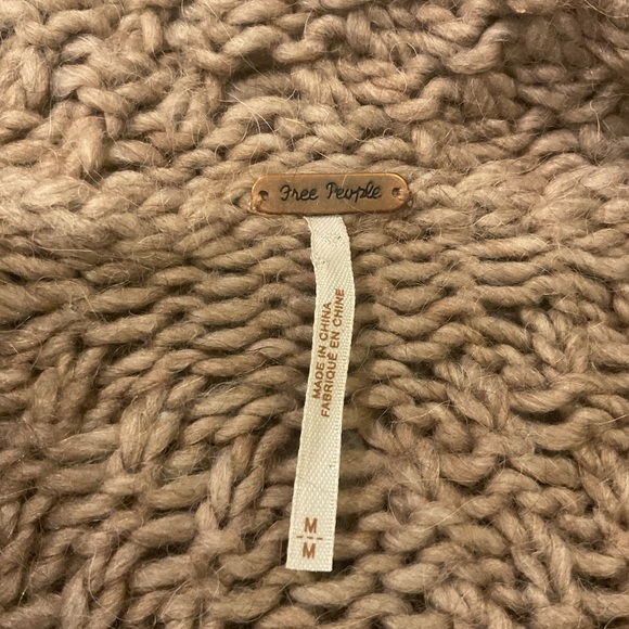 Free People Alpaca Wool Long Knit Cardigan Trench Sweater Coat Duster Jacket, M - Picture 2 of 6